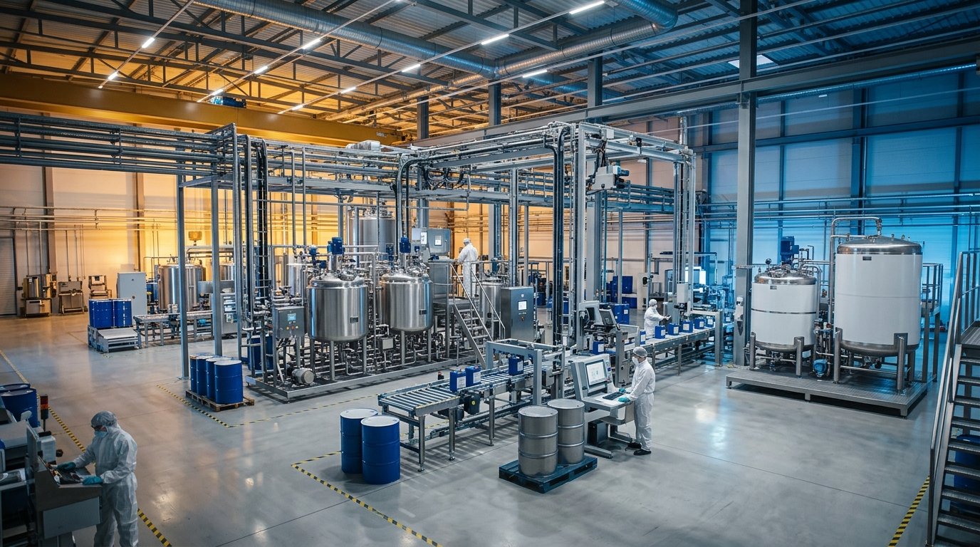 Chemical logistics and dispatch with drums and tanks